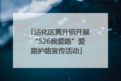 沾化区黄升镇开展“526我爱路”爱路护路宣传活动