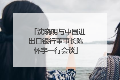 沈晓明与中国进出口银行董事长陈怀宇一行会谈