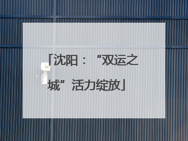 沈阳：“双运之城”活力绽放
