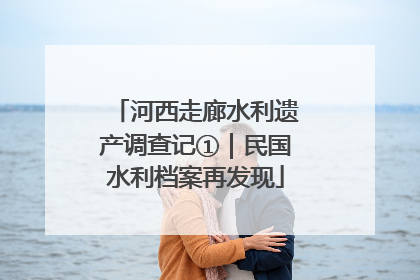 河西走廊水利遗产调查记①｜民国水利档案再发现