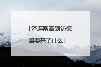 泽连斯基到访德国要来了什么