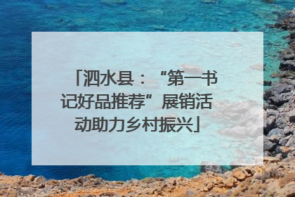 泗水县：“第一书记好品推荐”展销活动助力乡村振兴