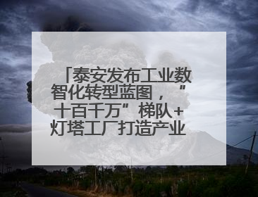 泰安发布工业数智化转型蓝图，“十百千万”梯队+灯塔工厂打造产业新标杆