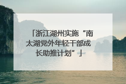 浙江湖州实施“南太湖党外年轻干部成长助推计划”