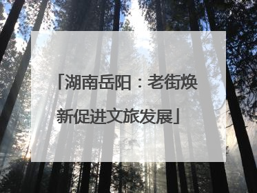 湖南岳阳：老街焕新促进文旅发展
