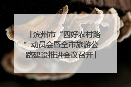 滨州市“四好农村路”动员会暨全市旅游公路建设推进会议召开