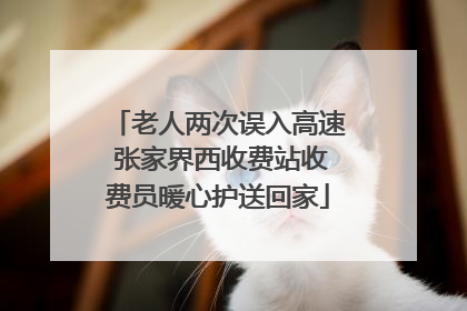 老人两次误入高速 张家界西收费站收费员暖心护送回家