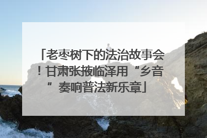 老枣树下的法治故事会！甘肃张掖临泽用“乡音”奏响普法新乐章