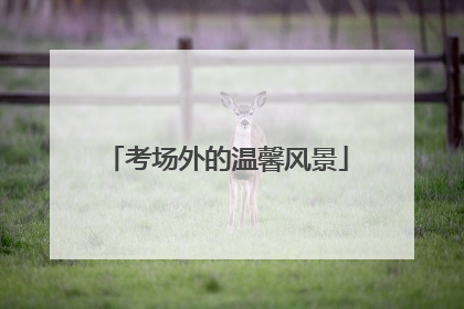 考场外的温馨风景