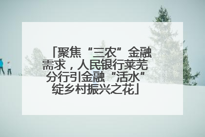 聚焦“三农”金融需求，人民银行莱芜分行引金融“活水”绽乡村振兴之花