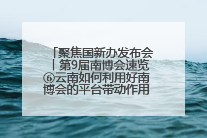 聚焦国新办发布会丨第9届南博会速览⑥云南如何利用好南博会的平台带动作用，深化与南亚国家的交流与合作？