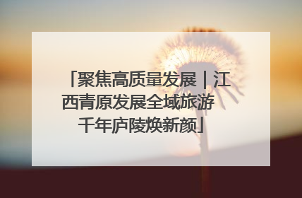 聚焦高质量发展｜江西青原发展全域旅游 千年庐陵焕新颜