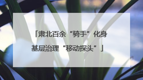 肃北百余“骑手”化身基层治理“移动探头”