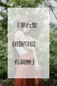 茅台集团领导层有调整