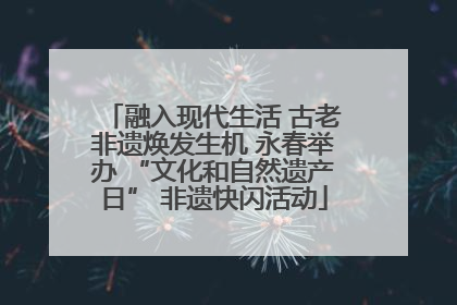融入现代生活 古老非遗焕发生机 永春举办 “文化和自然遗产日” 非遗快闪活动
