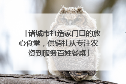 诸城市打造家门口的放心食堂，供销社从专注农资到服务百姓餐桌