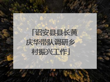 诏安县县长黄庆华带队调研乡村振兴工作