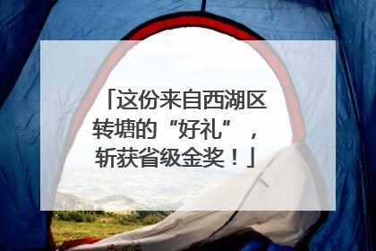 这份来自西湖区转塘的“好礼”，斩获省级金奖！