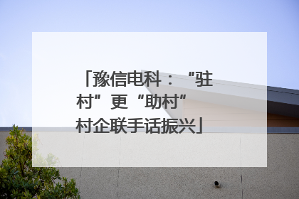 豫信电科：“驻村”更“助村” 村企联手话振兴