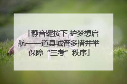 静音键按下 护梦想启航——道县城管多措并举保障“三考”秩序
