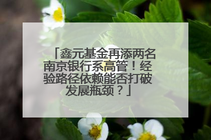 鑫元基金再添两名南京银行系高管！经验路径依赖能否打破发展瓶颈？