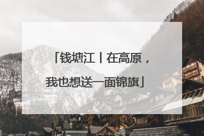 钱塘江丨在高原，我也想送一面锦旗