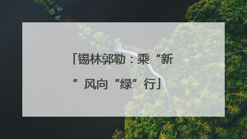 锡林郭勒：乘“新”风向“绿”行