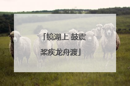镜湖上 鼓震桨疾龙舟渡