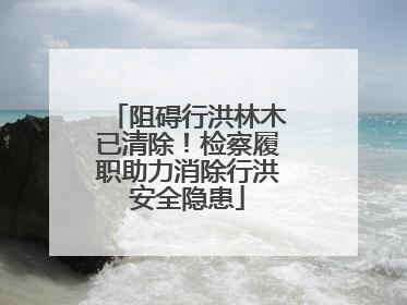阻碍行洪林木已清除！检察履职助力消除行洪安全隐患