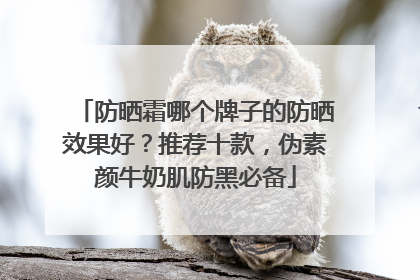 防晒霜哪个牌子的防晒效果好？推荐十款，伪素颜牛奶肌防黑必备