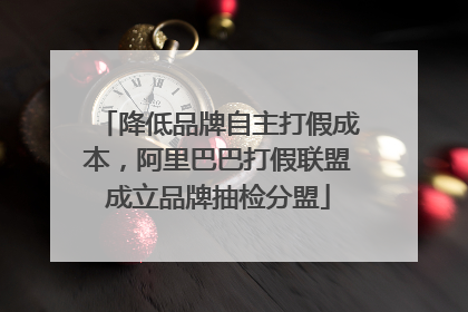 降低品牌自主打假成本，阿里巴巴打假联盟成立品牌抽检分盟