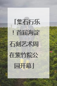 集石行乐！首届海淀石刻艺术周在紫竹院公园开幕