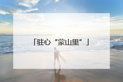 驻心“蒙山里”