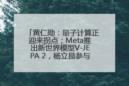 黄仁勋：量子计算正迎来拐点；Meta推出新世界模型V-JEPA 2，杨立昆参与开发丨全球科技早参