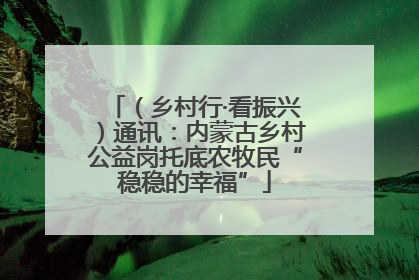 （乡村行·看振兴）通讯：内蒙古乡村公益岗托底农牧民“稳稳的幸福”