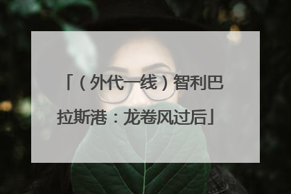 （外代一线）智利巴拉斯港：龙卷风过后