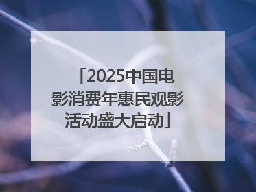 2025中国电影消费年惠民观影活动盛大启动