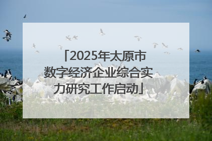 2025年太原市数字经济企业综合实力研究工作启动