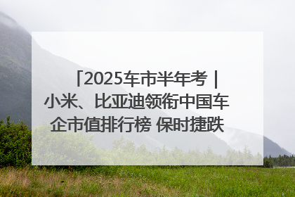 2025车市半年考｜小米、比亚迪领衔中国车企市值排行榜 保时捷跌出全球TOP10