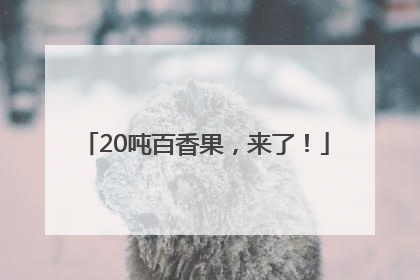 20吨百香果，来了！