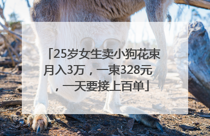 25岁女生卖小狗花束月入3万，一束328元，一天要接上百单