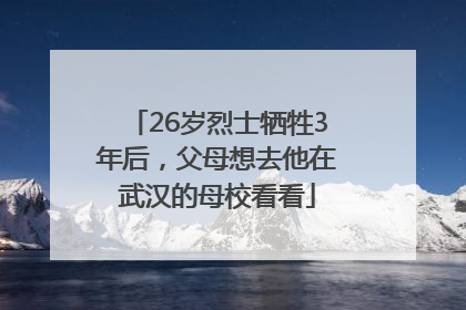 26岁烈士牺牲3年后，父母想去他在武汉的母校看看