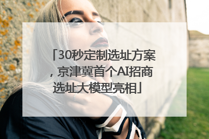 30秒定制选址方案，京津冀首个AI招商选址大模型亮相