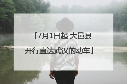 7月1日起 大邑县开行直达武汉的动车