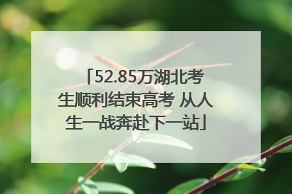 52.85万湖北考生顺利结束高考 从人生一战奔赴下一站