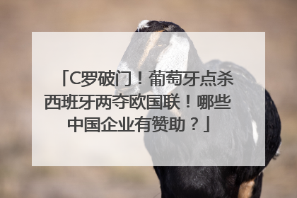 C罗破门！葡萄牙点杀西班牙两夺欧国联！哪些中国企业有赞助？