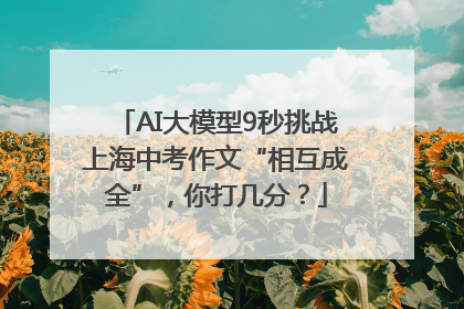 AI大模型9秒挑战上海中考作文“相互成全”，你打几分？
